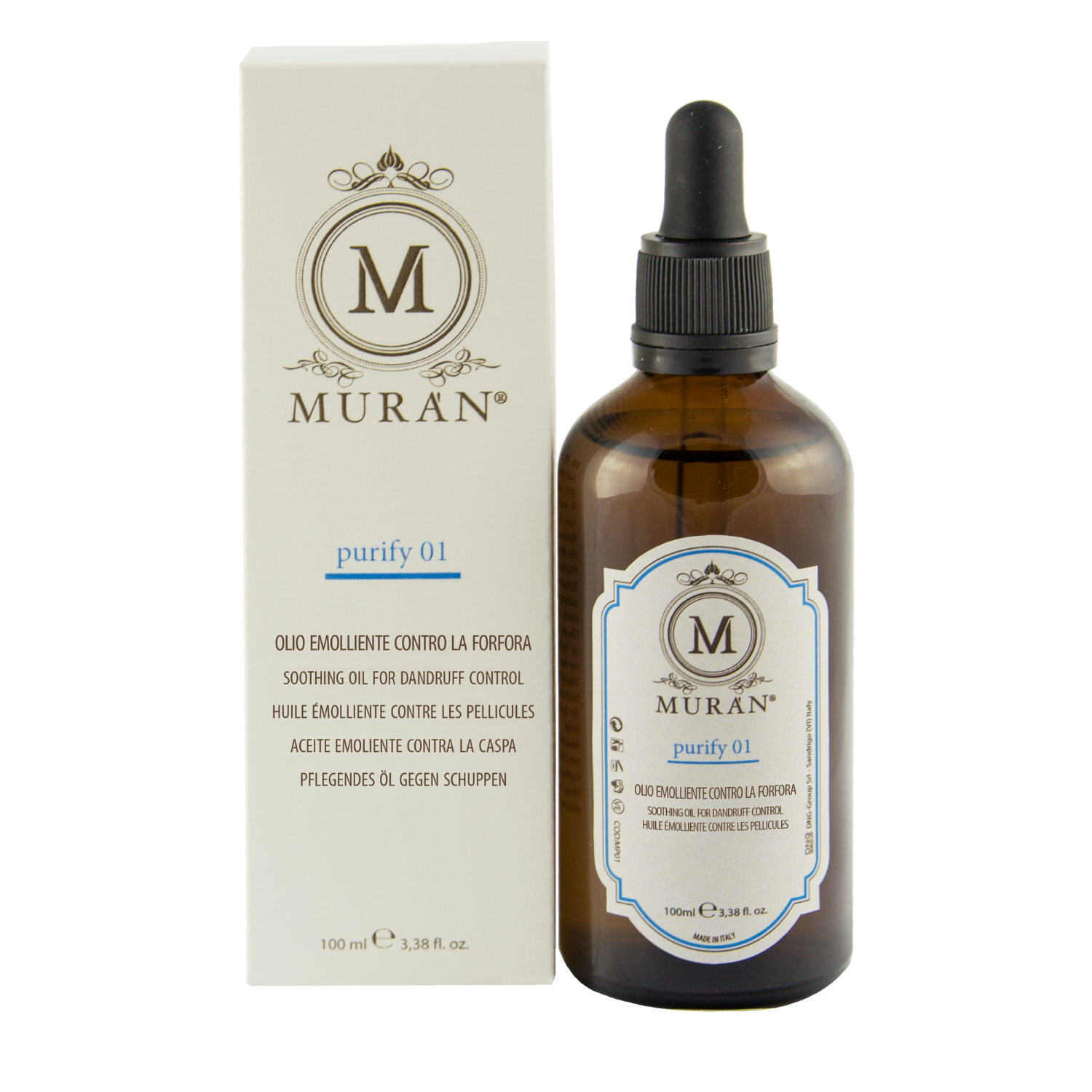 MURÀN – Óleo Emoliente Purify 01 Anticaspa Seca 100ml